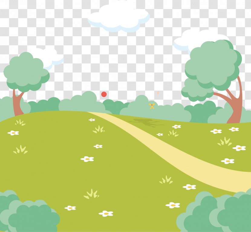 Masha Cartoon Estudante - Grass - Vector Plot Of Grassland And Forest Transparent PNG