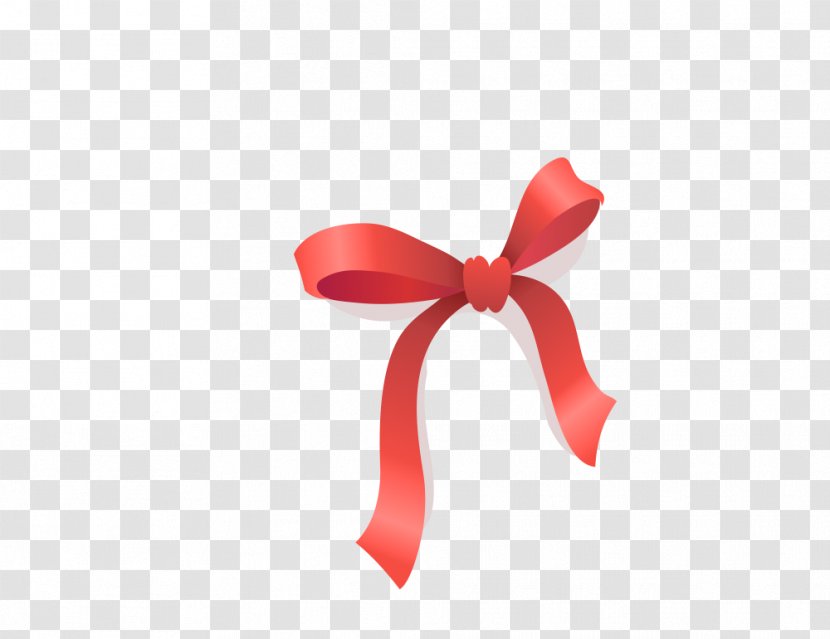 Ribbon Red Shoelace Knot - Heart - Hand-painted Bow Transparent PNG