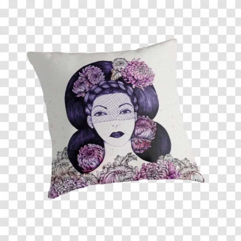 Throw Pillows Cushion Violet Lilac - Small Chrysanthemum Transparent PNG
