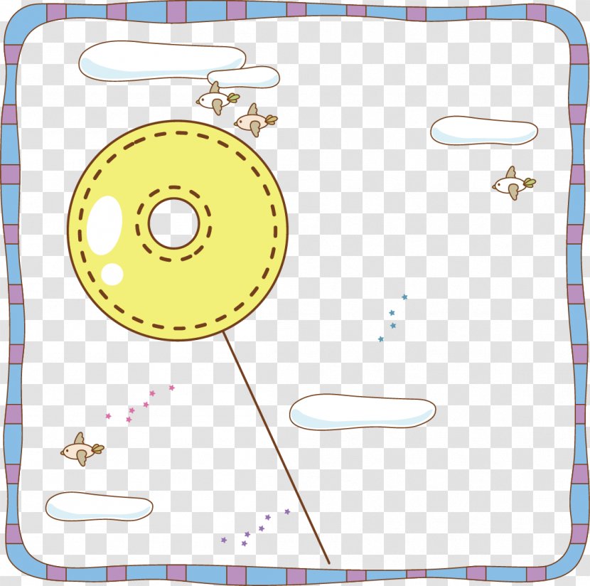 Cute Dashed Circle Background Material - Product - Creativity Transparent PNG