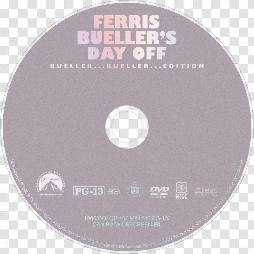 Compact Disc DVD Television Film - Disk Image - Ferris Bueller Transparent PNG