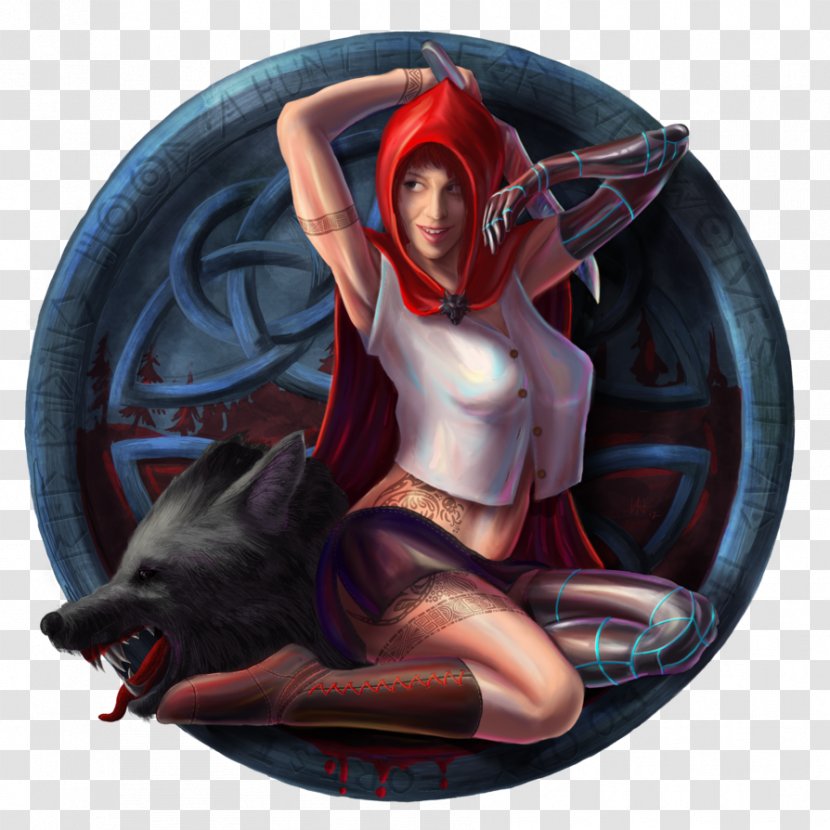 Digital Art Painting DeviantArt Drawing - Silhouette - Red Riding Hood Transparent PNG