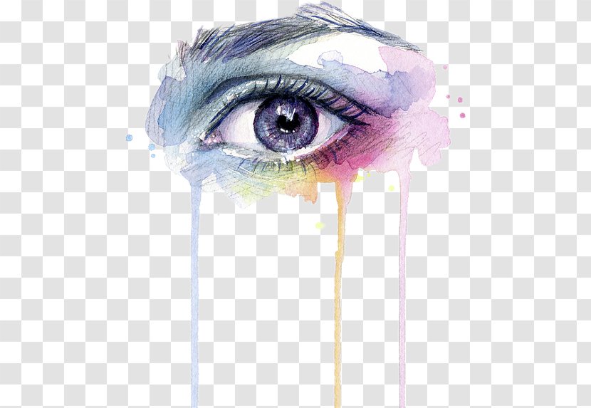 Watercolor Painting Art Eye Drip - Frame Transparent PNG