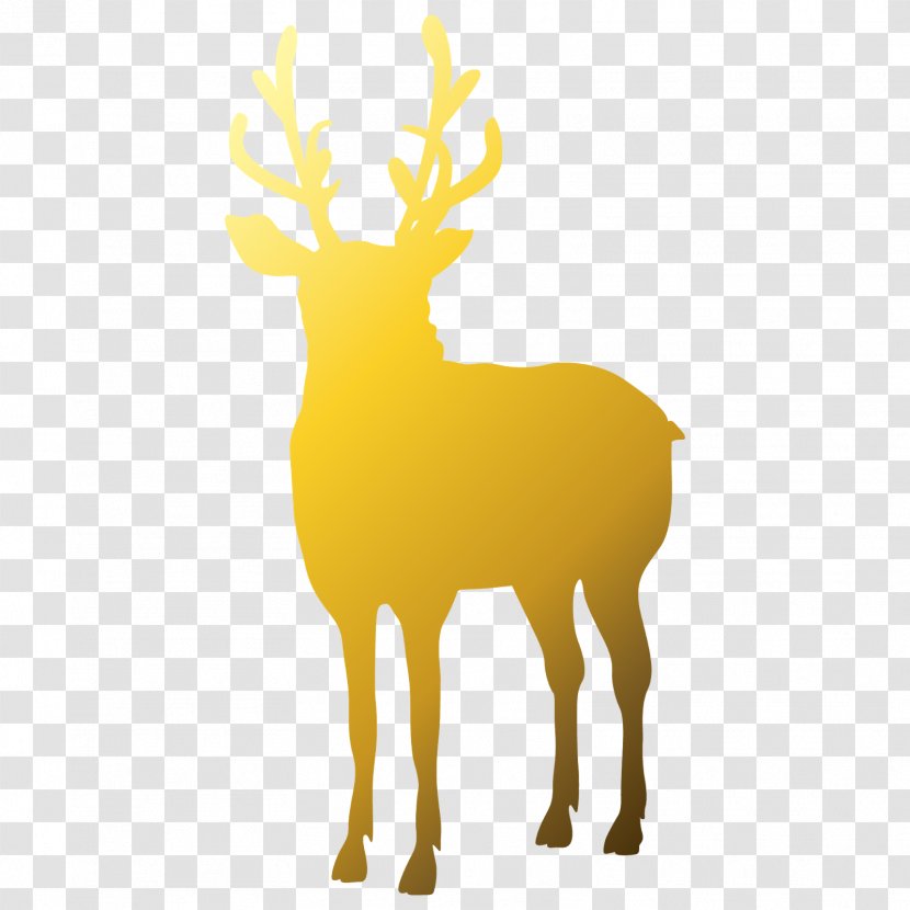 Reindeer Elk Antler Silhouette - Wildlife Transparent PNG