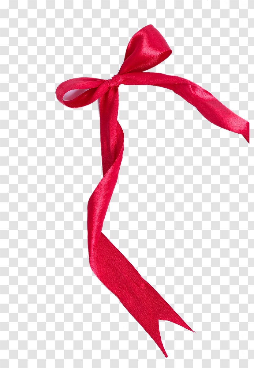 Ribbon Red Silk - Shoelace Knot - Bow Transparent PNG