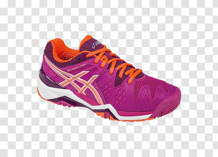 Asics Women's GEL-Resolution 6 Clay Court Sports Shoes Nike - Violet Transparent PNG
