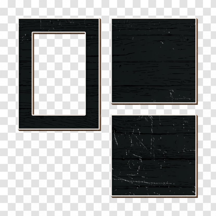Background Black Frame - Rectangle - Picture Room Transparent PNG
