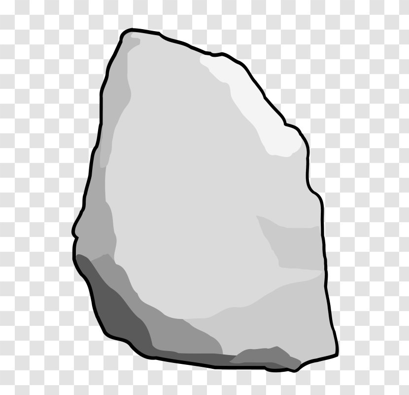 Rock Drawing Clip Art - Black And White Transparent PNG