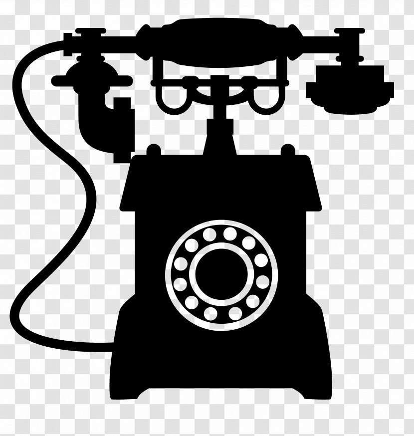 Telephone Rotary Dial Royalty-free Mobile Phones - Monochrome - Handphone Transparent PNG