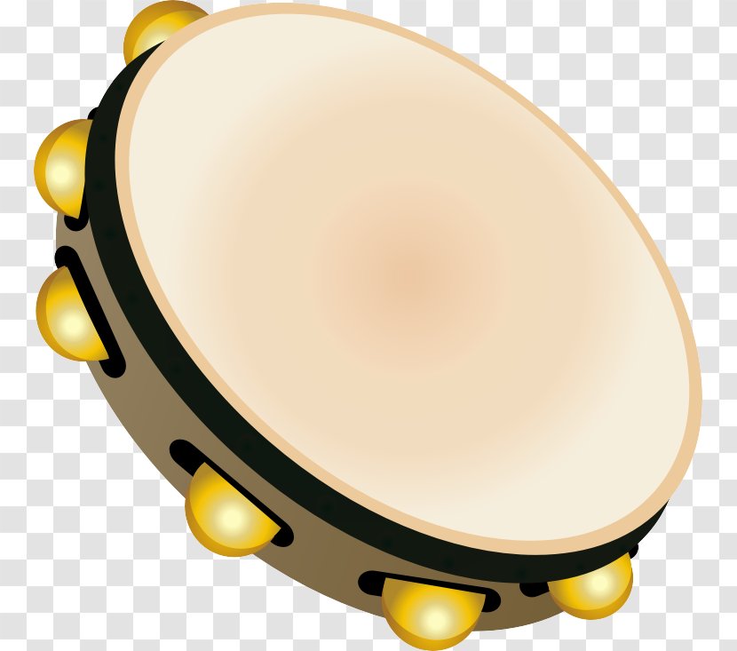 Tambourine Daf Percussion - Watercolor - Musical Instruments Transparent PNG