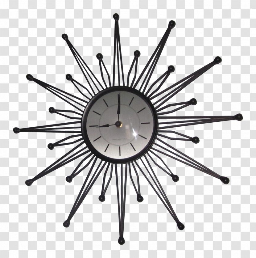 Sterling & Noble Wall Clock Mid-century Modern Retro Style Antique - Clocks Transparent PNG