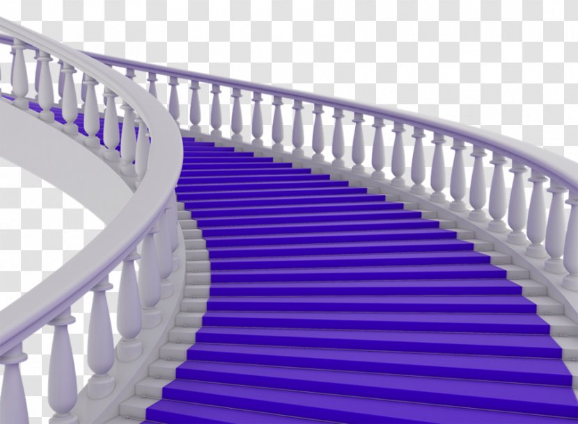 Grand Staircase Carpet Clip Art - Flooring - White Purple To Pull Material Free Transparent PNG