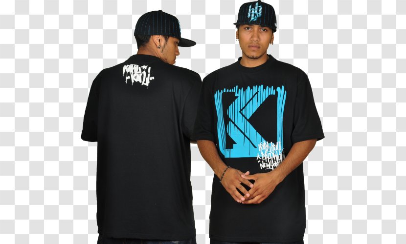 T-shirt Karl Kani Crew Neck Clothing Neckline - Sleeve - Turquoise Black Suit Vest Transparent PNG