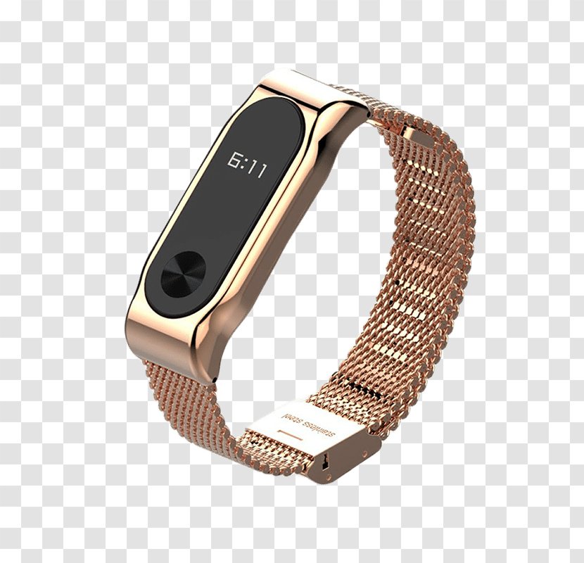 Xiaomi Mi Band 2 Strap Wristband - Leather - Gold Zero Transparent PNG