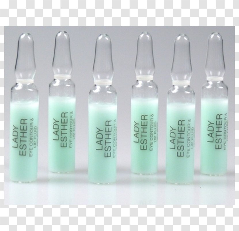 Glass Bottle LADY ESTHER Eye Contoure Lip Fluid Liquid Plastic - Eyes Lips Transparent PNG
