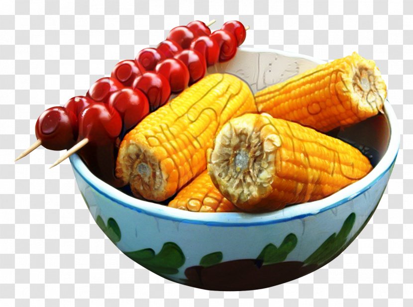Junk Food Cartoon - Baby Corn - Mexican Platter Transparent PNG