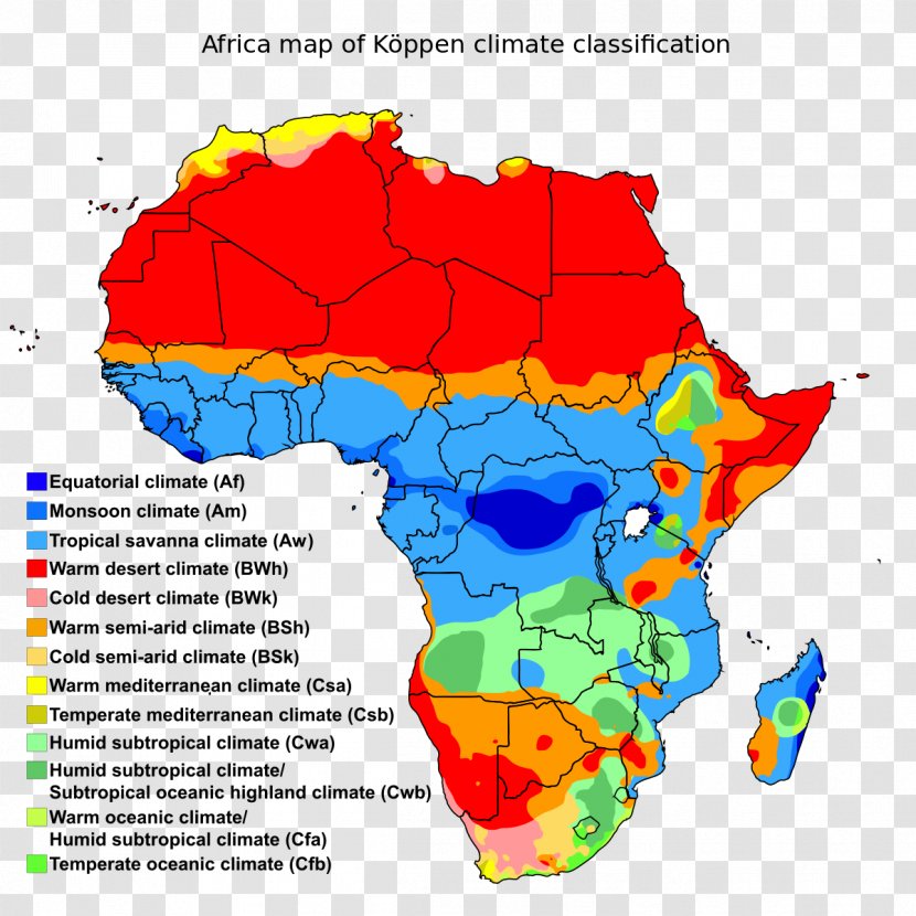 Sub-Saharan Africa Climate Of Köppen Classification - World - Desert Transparent PNG