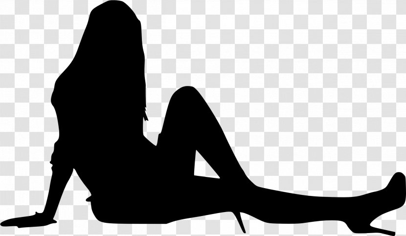 Sitting Silhouette Black-and-white Clip Art Leg - Blackandwhite Transparent PNG