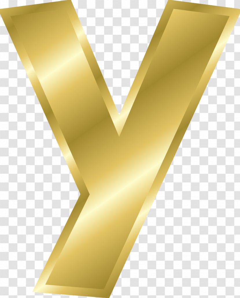 Letter Case Alphabet Y Clip Art - H - Gold Letters Transparent PNG