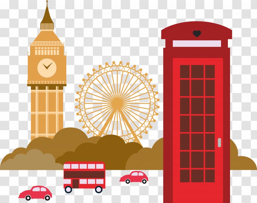 Big Ben Coca-Cola London Eye Palace Of Westminster Bridge Vector Graphics - Cocacola - Aristocats Silhouette Transparent PNG