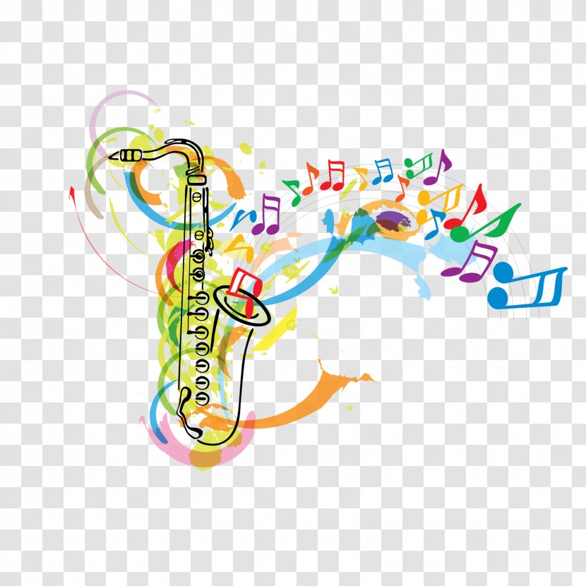 Saxophone Musical Note Clip Art - Heart - Instrument Free Download Transparent PNG