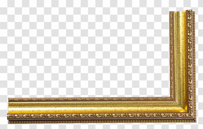 01504 Line Picture Frames Brass Angle Transparent PNG