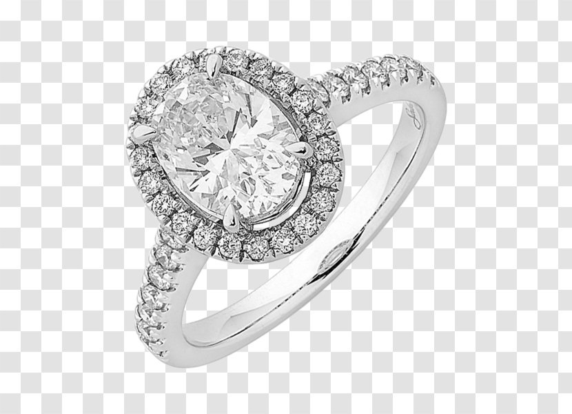 Wedding Ring Silver Body Jewellery - Diamond - Halo Transparent PNG