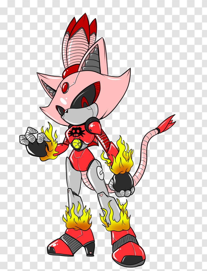 Amy Rose Mecha Knuckles The Echidna Metal Sonic Art - Mythical Creature - Blaze Transparent PNG