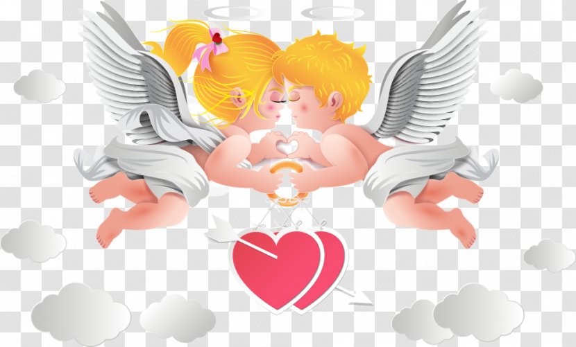 Download Clip Art - Cartoon - Vector Angel Love Transparent PNG