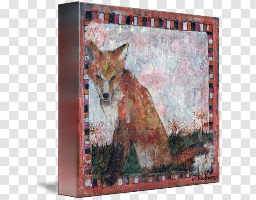 Red Fox Coyote Painting Fauna Wildlife - Carnivoran Transparent PNG