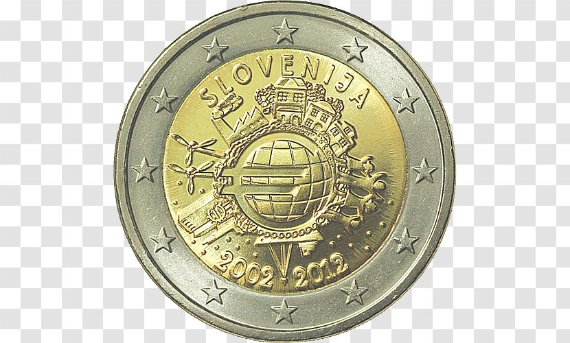 2 Euro Coin Coins Commemorative - Austrian Transparent PNG