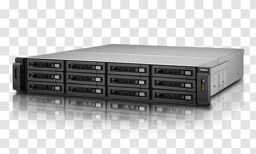 Network Storage Systems Serial Attached SCSI Data QNAP Systems, Inc. Hard Drives - Ethernet Hub - Double Twelve Display Model Transparent PNG