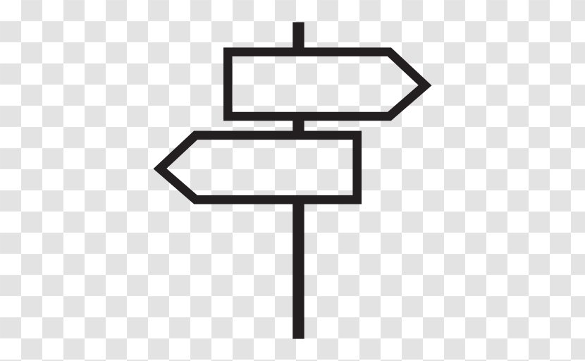 Symbol Arrow Traffic Sign - Black And White Transparent PNG