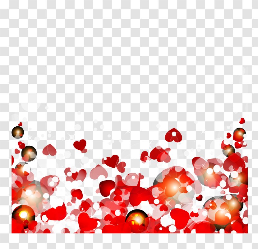 Valentine's Day Love Red - Heart Debris Transparent PNG
