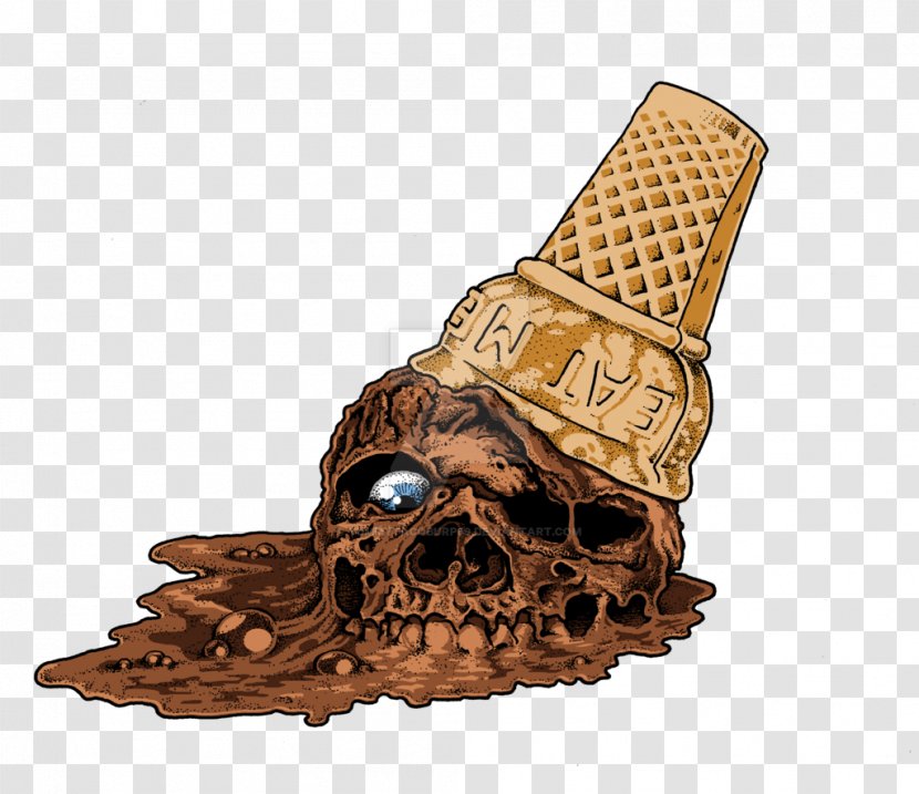 Ice Cream Cones Skull Neapolitan - Sugar - Yummy Chocolate Transparent PNG