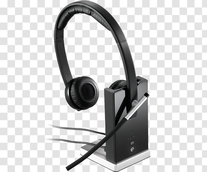 Microphone Headphones Logitech Wireless Headset - Peripheral Transparent PNG