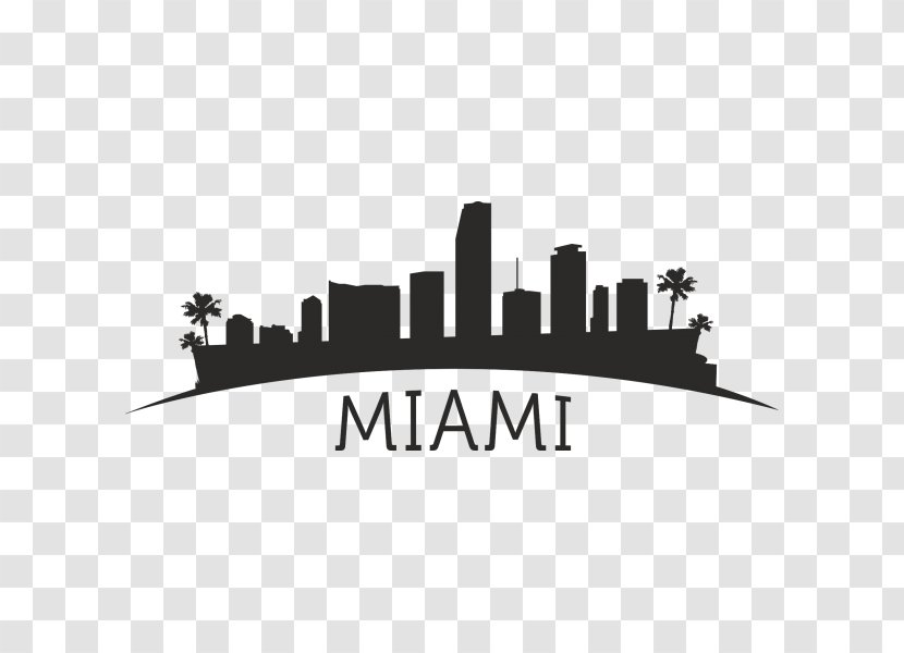 Miami Skyline Silhouette Vexel Clip Art Transparent PNG