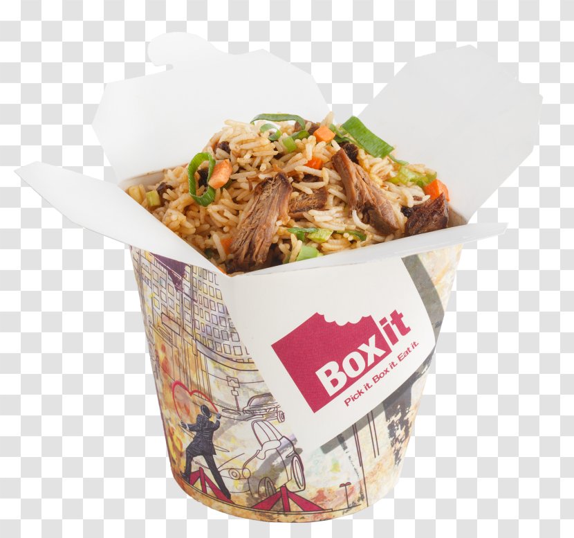 Vegetarian Cuisine Fried Rice Chinese Noodles Box It Restaurant - Flavor Transparent PNG