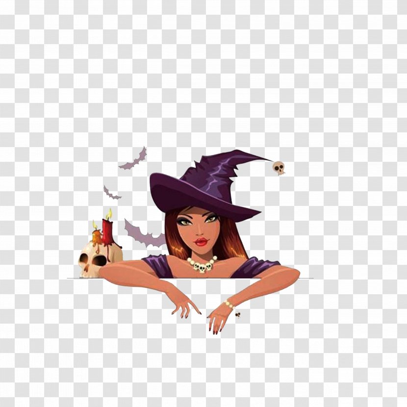 Halloween Boszorkxe1ny Witchcraft Clip Art - The Witch Lying On Table Transparent PNG