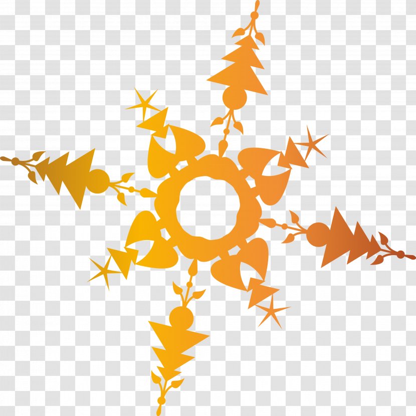 Snowflakes - Orange - Sun Transparent PNG
