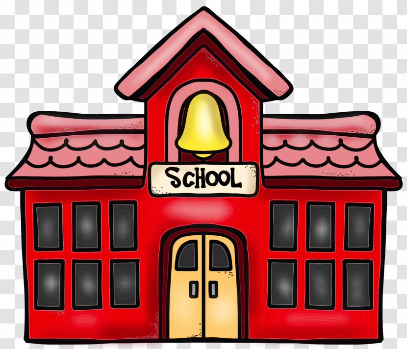 School Building Cartoon - Real Estate - Roof Transparent PNG