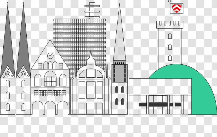 Bielefeld Skyline - Elevation - New Delhi City Illustration Transparent PNG