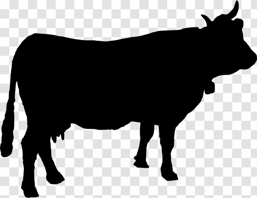 Beef Cattle Highland Silhouette Clip Art - Black And White Transparent PNG