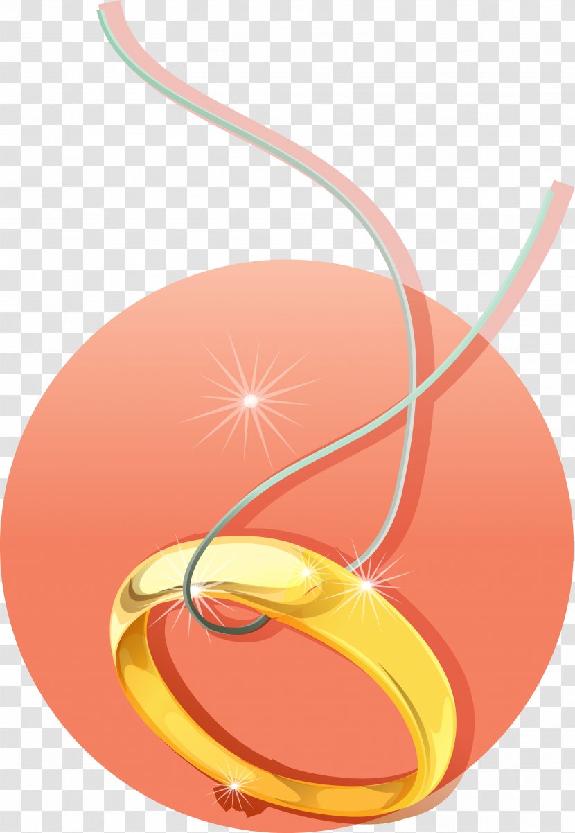 Ring Necklace - Peach - Aniversary Transparent PNG