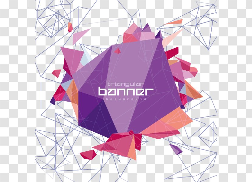 Colorful Banners Vector Graphics Creative Tag - Triangle - Pink Transparent PNG