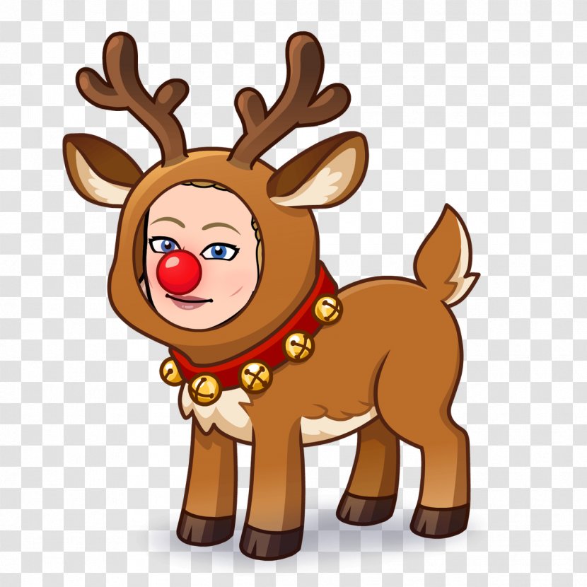 Bitstrips Reindeer Facebook Snapchat Sticker Transparent PNG