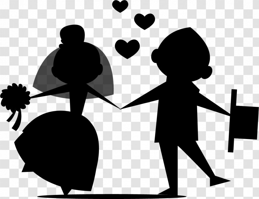 Clip Art Marriage Wedding Reception Engagement - Black M - Human Behavior Transparent PNG