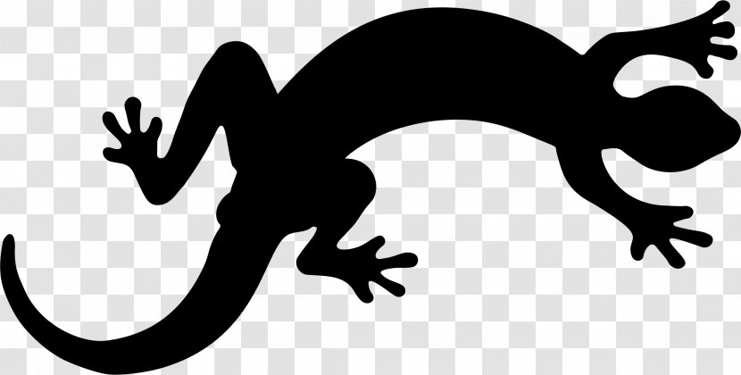 Lizard Reptile Salamander Silhouette Clip Art - Fictional Character Transparent PNG