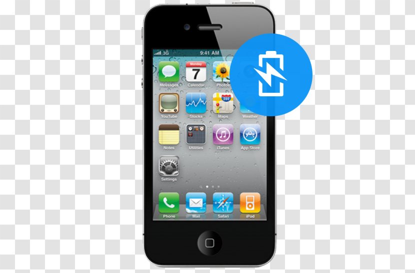 IPhone 4S 5s Apple Telephone Smartphone - Iphone Battery Transparent PNG