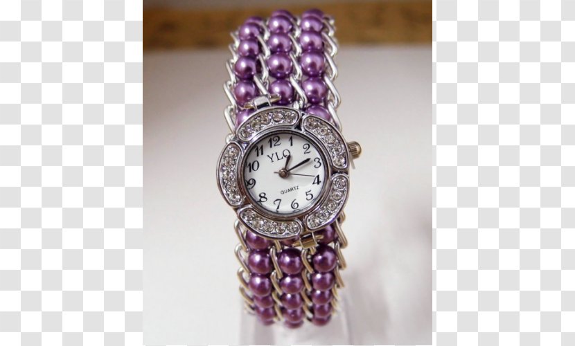 Bead Watch Strap Fashion - Platinum Transparent PNG